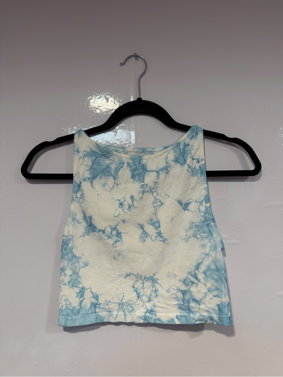 Free People Tops - Blue and white Tie dye Free people high neck tank top